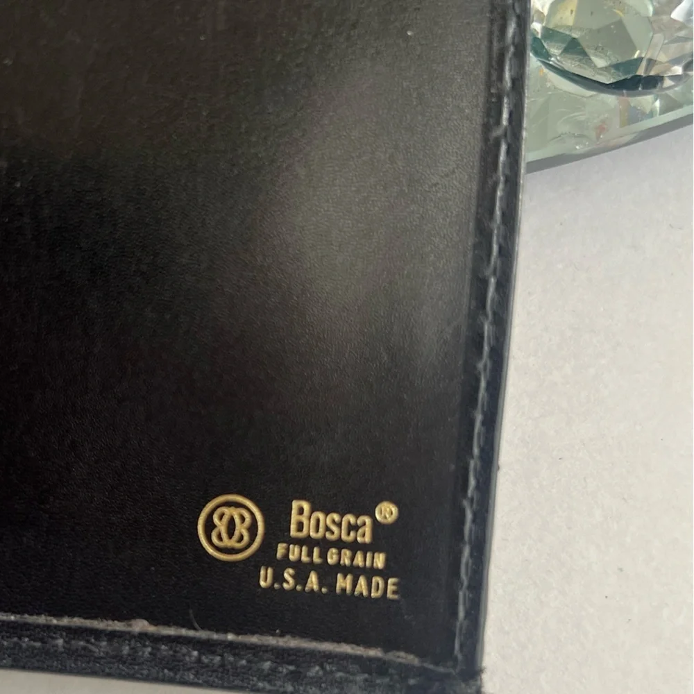 Bosca  vintage Black fullgrain Premium Leather wallet
